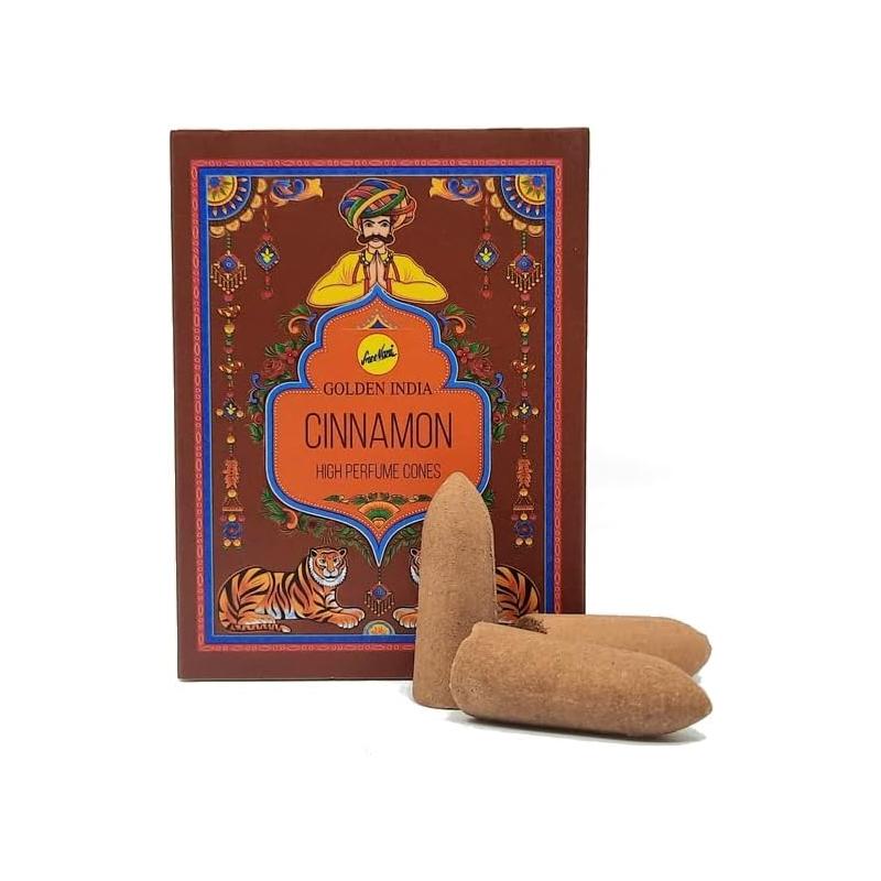 Cono reflujo Golden Indian Cinnamon-Canela (10 conos-37g) (Sree Vani) (P12)