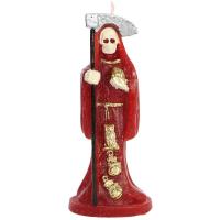 Vela Forma Santa Muerte c/ Guada?a 16 cm (Rojo)
