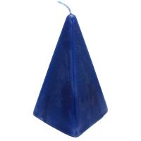 Vela Forma Piramide Mediana 13 cm (Azul)