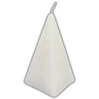 Vela Forma Piramide Mediana 13 cm (Blanco)