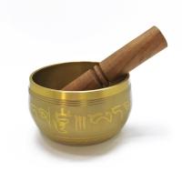 Cuenco tibetano laton dorado ? 10,5 cm - 500 g. **