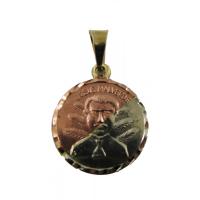 Amuleto Malverde Medalla Tumbaga 3 Metales 2.5 cm