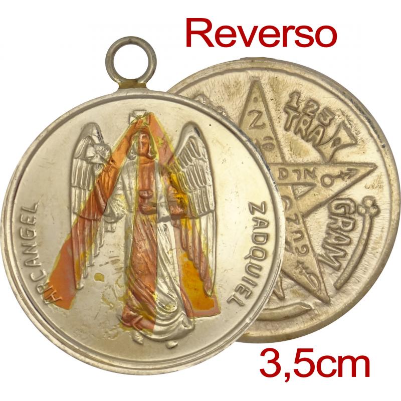 Amuleto Arcangel Zadkiel con Tetragramaton 3.5 cm
