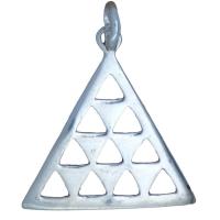 Amuleto Plata Piramide 2.8 x 2.8 cm (HAS)