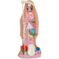 Imagen Santa Muerte Vestida 20 cm. (Rosa) (c/ Amuleto Base) ...