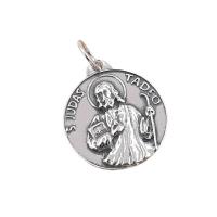 Amuleto Plata Medalla Judas Tadeo 2 cm