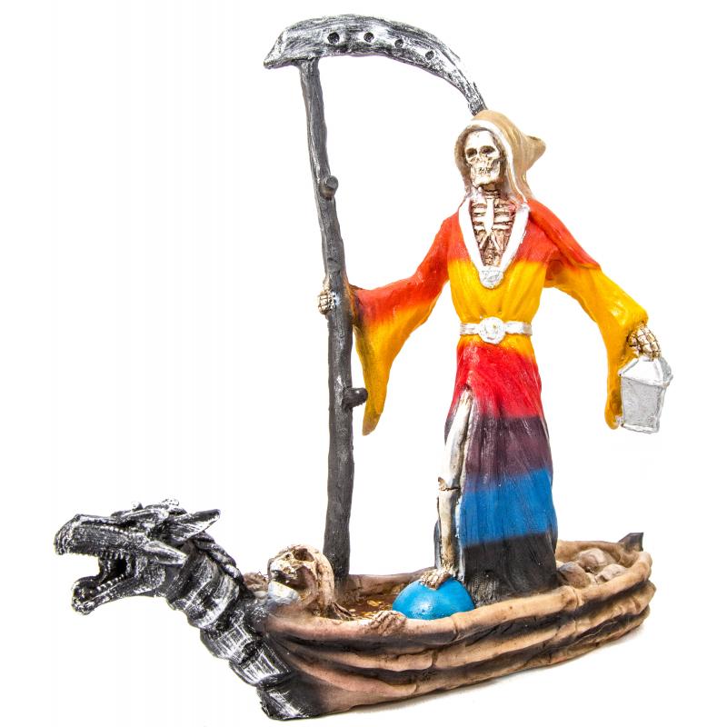 Imagen Santa Muerte en Barca 30 x 30 cm (7 Colores) - Artesanal puede variar el color y forma de los